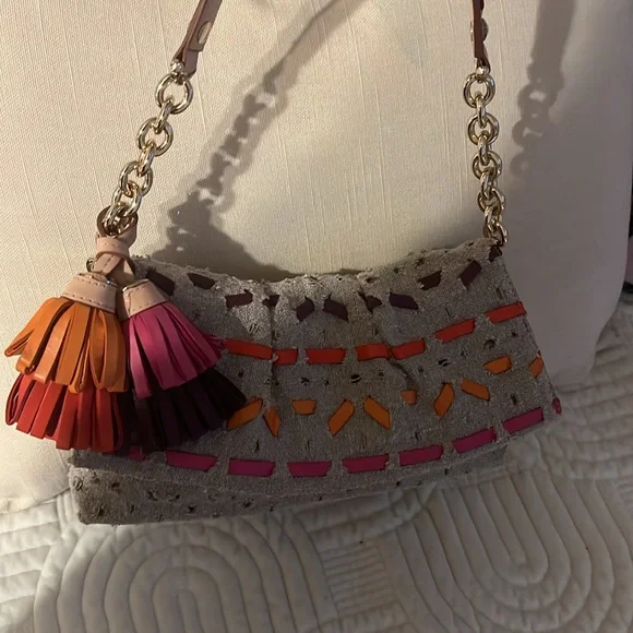 HENRI BENDELTAN CANVAS PINK HANDBAG… Pre-Own see picture for details of bag .
